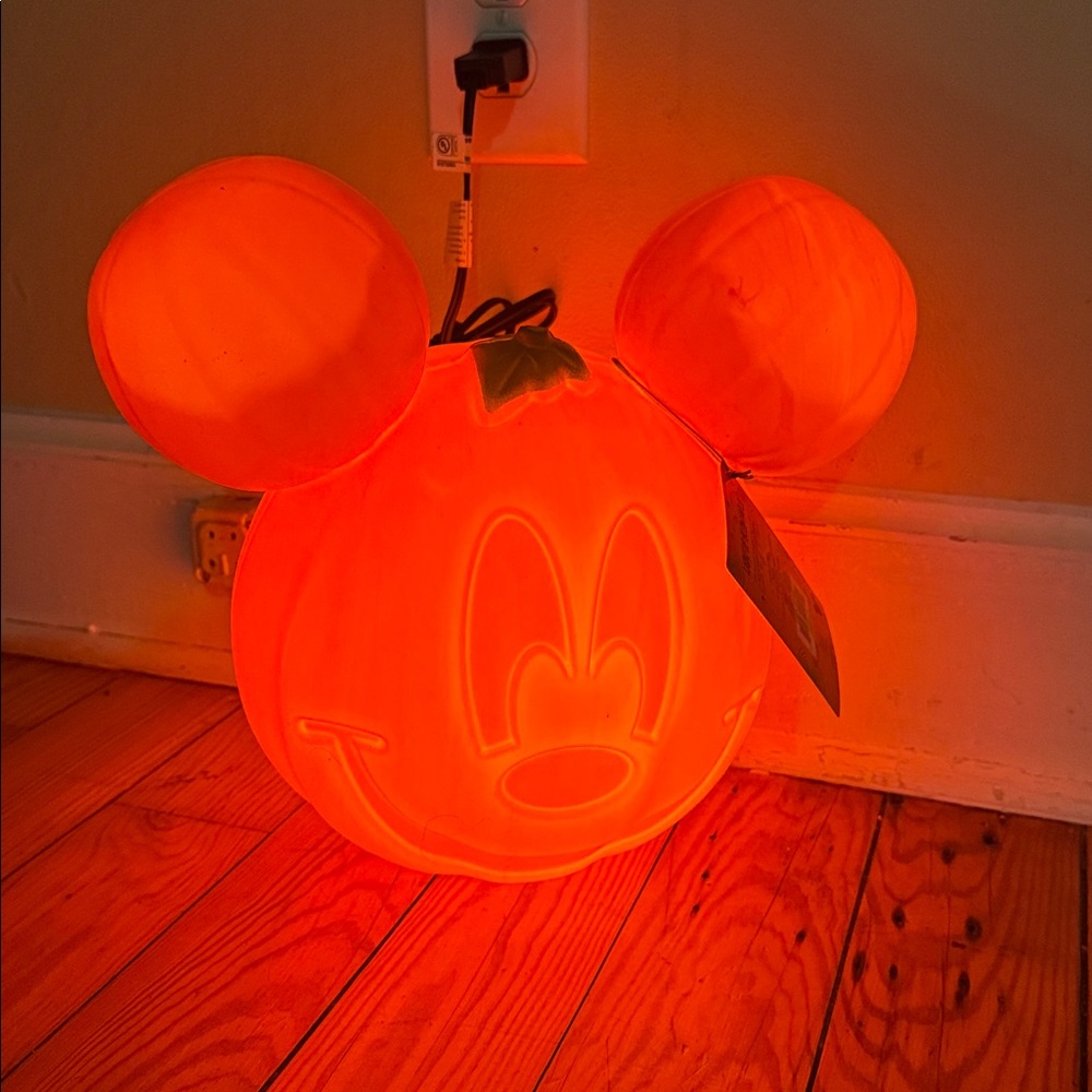 Disney Halloween Mickey Mouse Pumpkin Light Up Blow Mold Jack O Lantern NEW